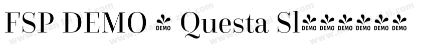 FSP DEMO - Questa Sl字体转换